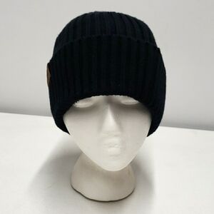 Rayli Men Or Women’s Black Beanie Hat Sherpa Lined One Size Soft Interior